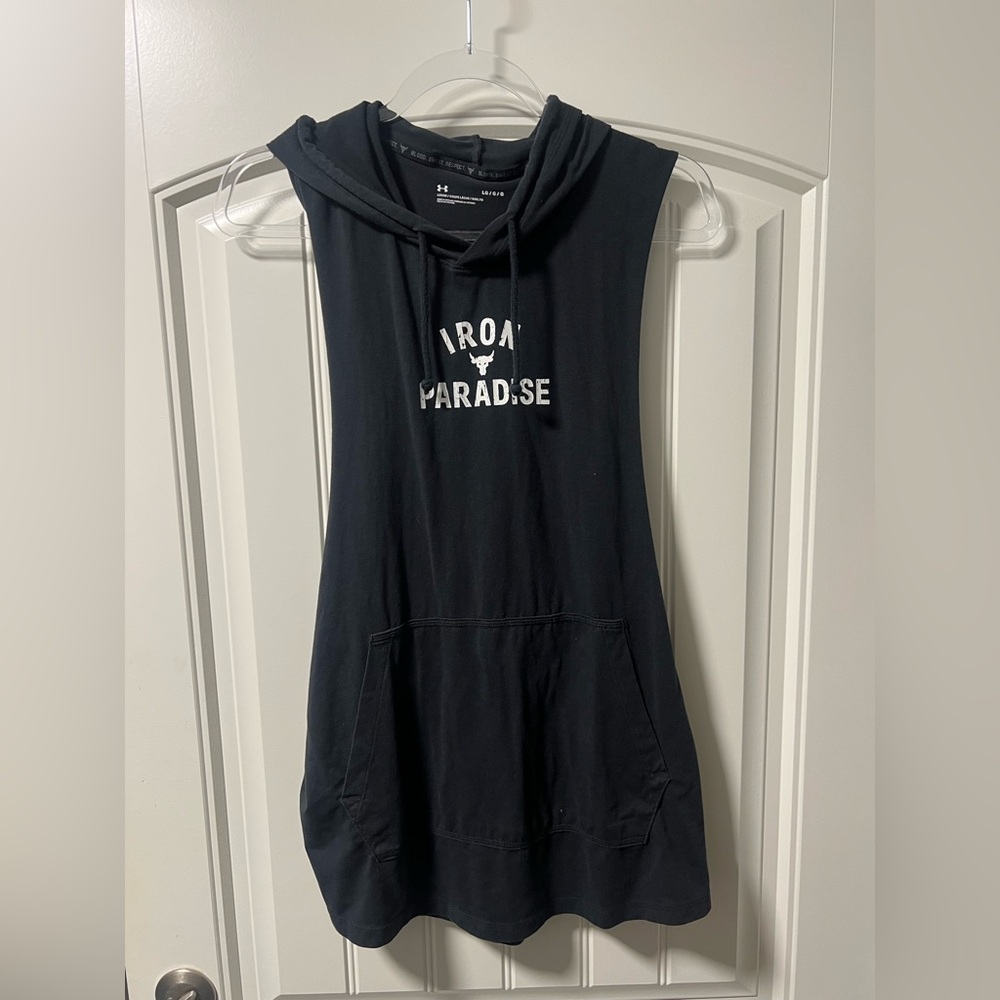 Project Rock - Under Armour Sleeveless Black Hoodie